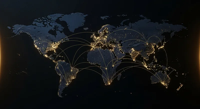 World map highlighting the regions where the platform accepts clients and holds banking partnerships